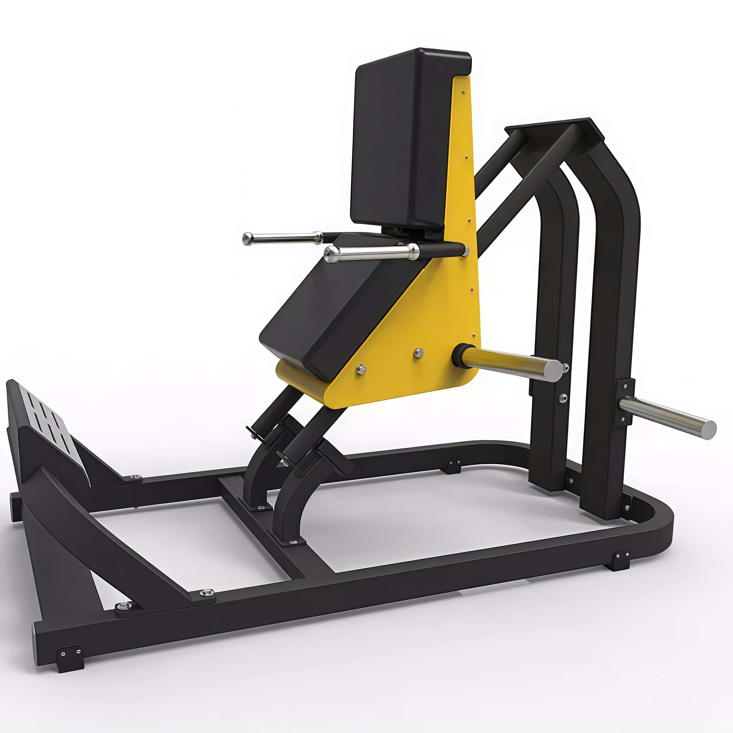 Máquina de pantorrilla sentada en gimnasio